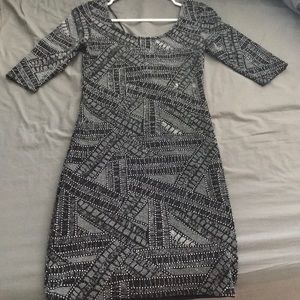 glitter design tight-fit dress